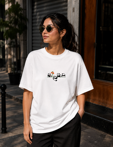 Women’s Panda Graphic Oversized T-Shirt