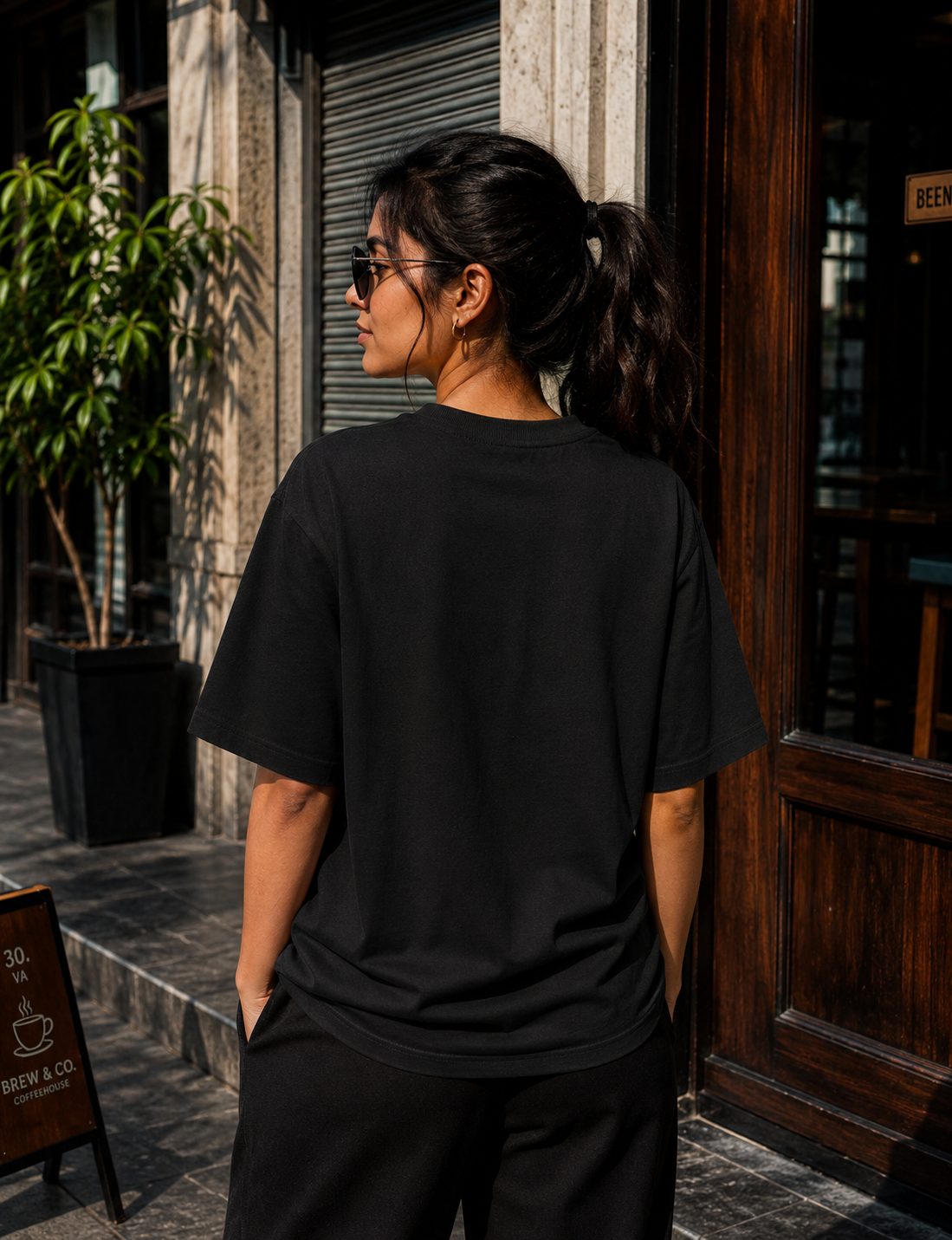 Women’s Oversized Girl Graphic T-Shirt