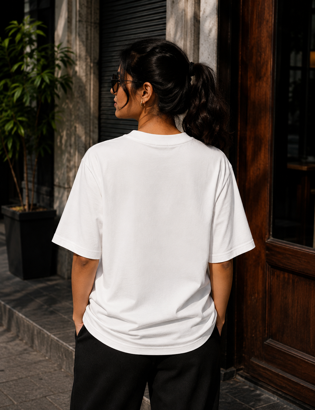 Women’s Coffee Pour Graphic Oversized T-Shirt